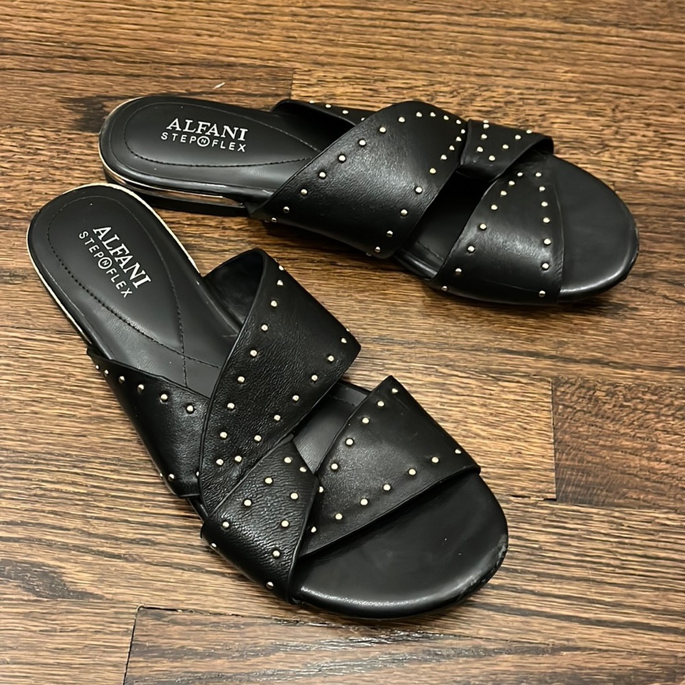Alfani stuffed leather sandals